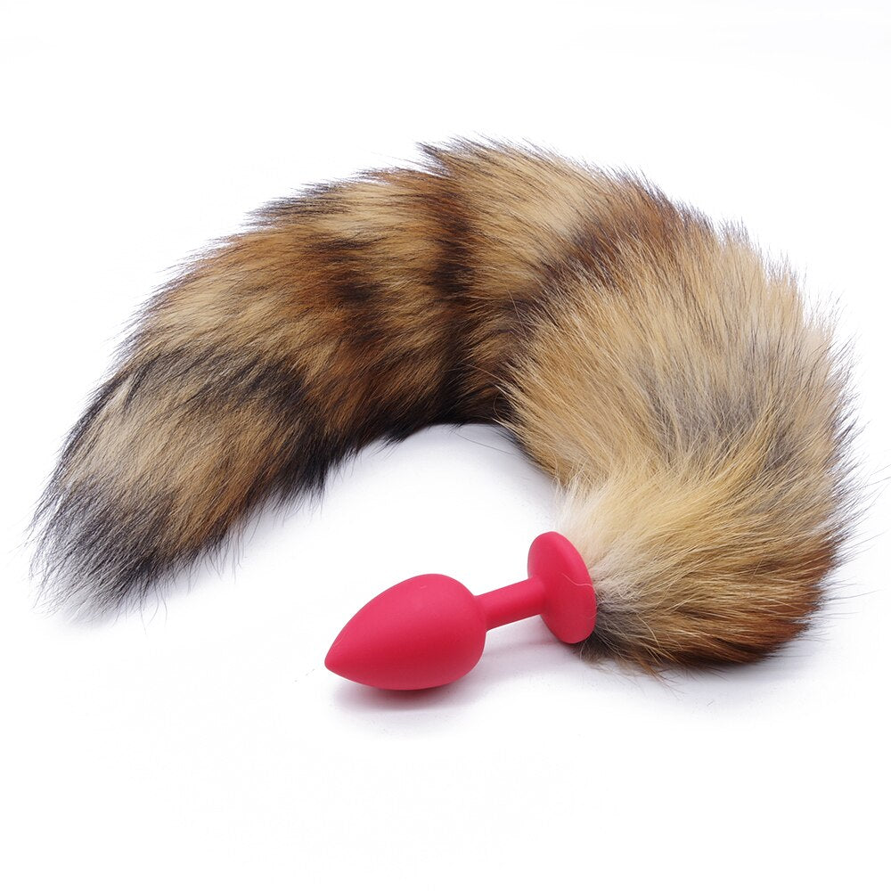 Fox Tail & Silicone Butt Plug by DOMI