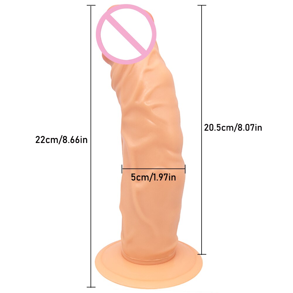 100% Silicone Suction Cup Dildo by Diqimoli