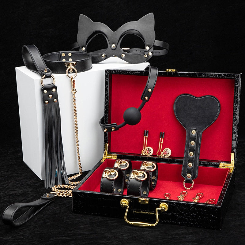 Elegant BDSM Bondage Kit including Case