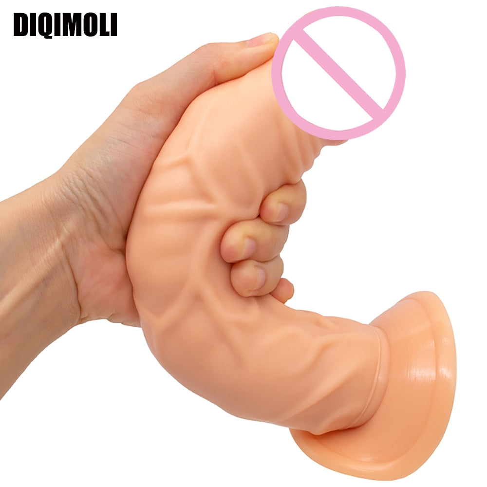 100% Silicone Suction Cup Dildo by Diqimoli