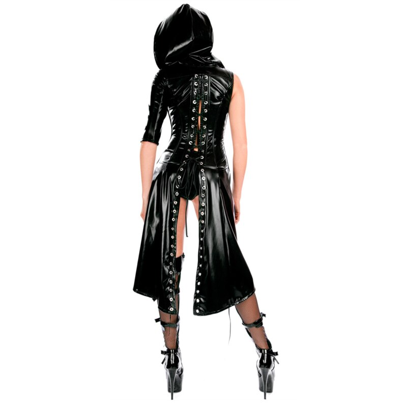 BDSM Hooded PVC Corset Dress