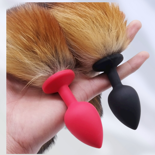 Fox Tail & Silicone Butt Plug by DOMI